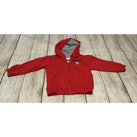 St. Louis Cardinals Genuine Merchandise Jacket Hoodie Zip Up Sweatshirt Sz 3T H3 - Picture 2 of 8